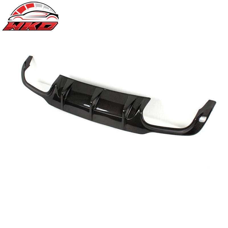 Fits 12-15 Mercedes-Benz C Class W204 C63 Carbon Fiber Rear Bumper Lip Diffuser