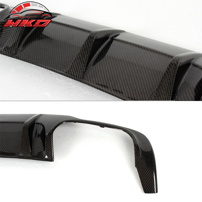 Fits 12-15 Mercedes-Benz C Class W204 C63 Carbon Fiber Rear Bumper Lip Diffuser