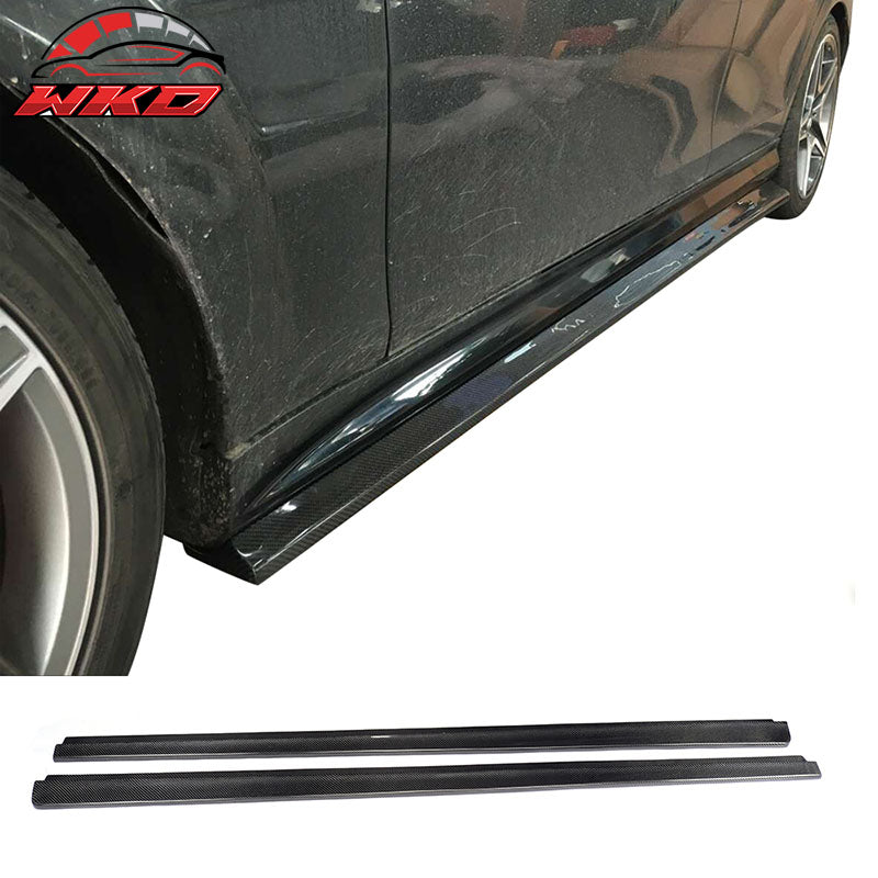 Fits 08-14 Benz C Class W204 C63 AMG Sedan Carbon Fiber DP Style Side Skirts