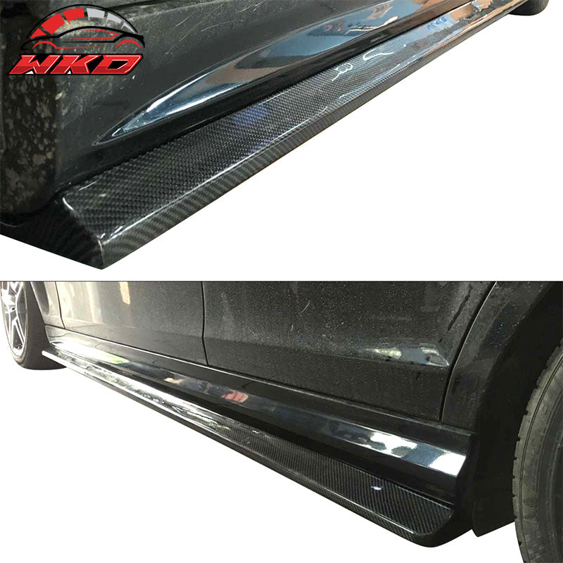 Fits 08-14 Benz C Class W204 C63 AMG Sedan Carbon Fiber DP Style Side Skirts