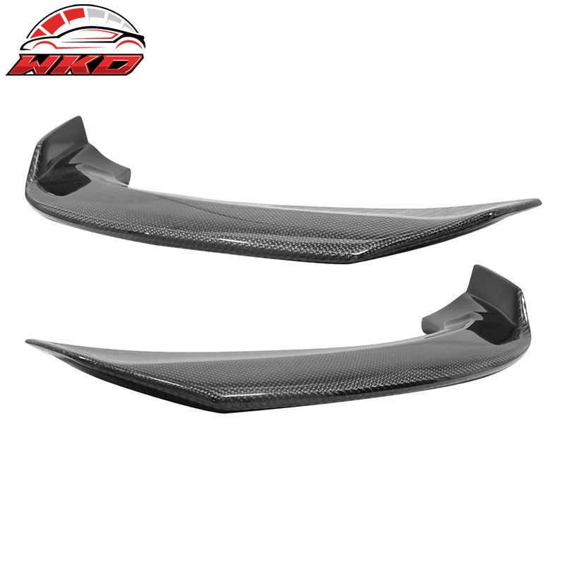 Fits 13-16 Benz CLA C117 PIE Front Bumper Lip Winglets 2PCS Matte Carbon Fiber