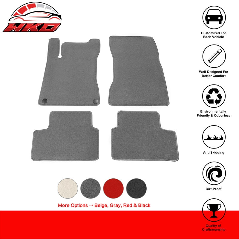 Fits 20-25 Benz C118 CLA-Class Front Rear Floor Mats Carpets Liner Nylon Gray