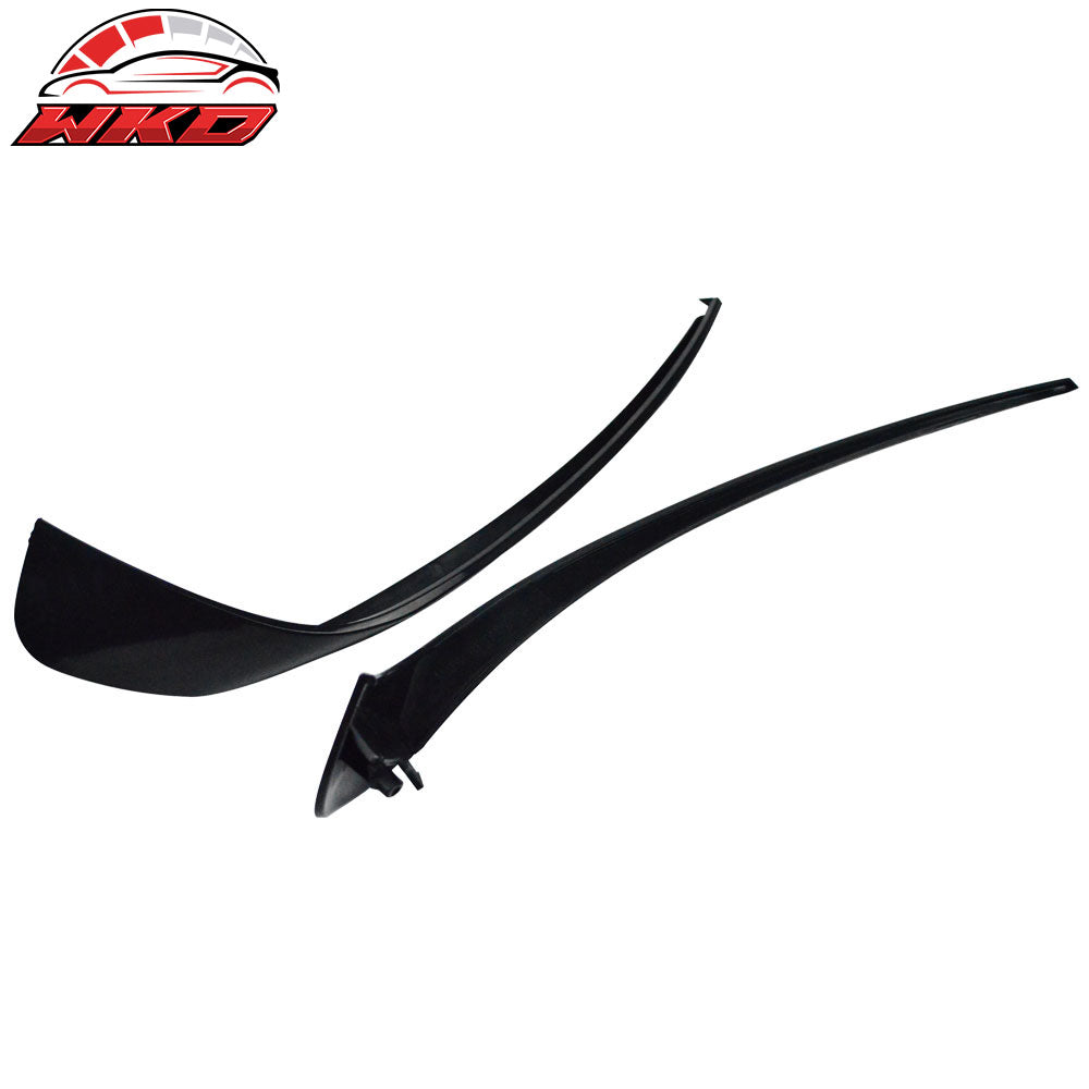 Fits 14-18 Benz C117 CLA-Class OE Style Front Bumper Canard Flap Unpainted Black