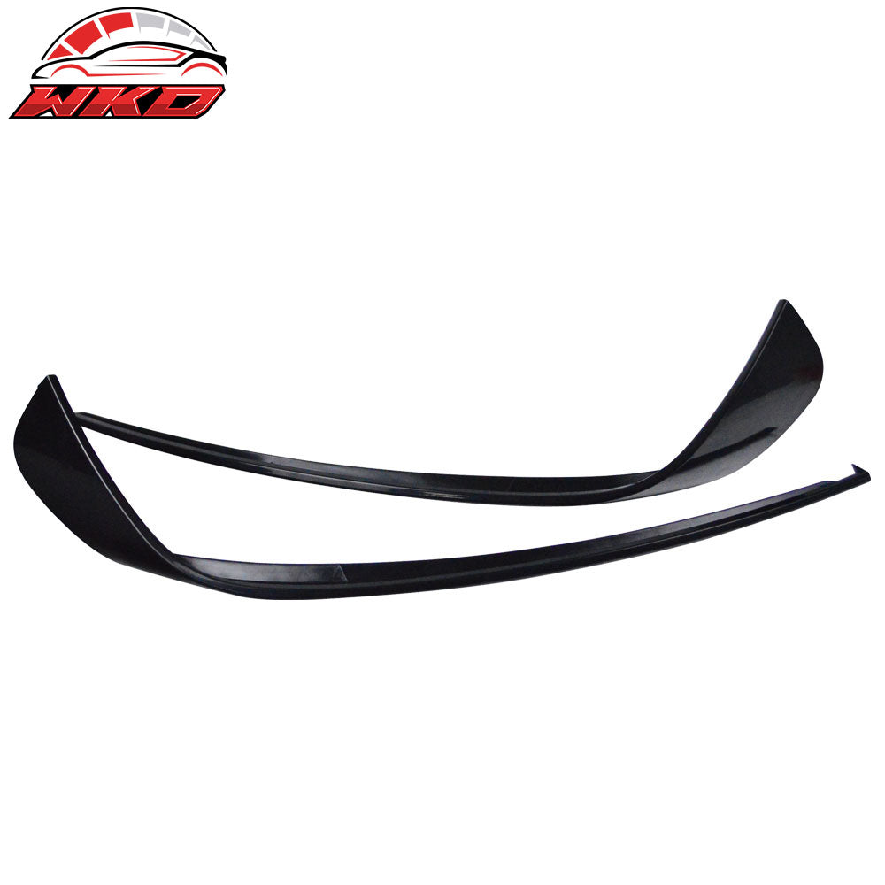 Fits 14-18 Benz C117 CLA-Class OE Style Front Bumper Canard Flap Unpainted Black