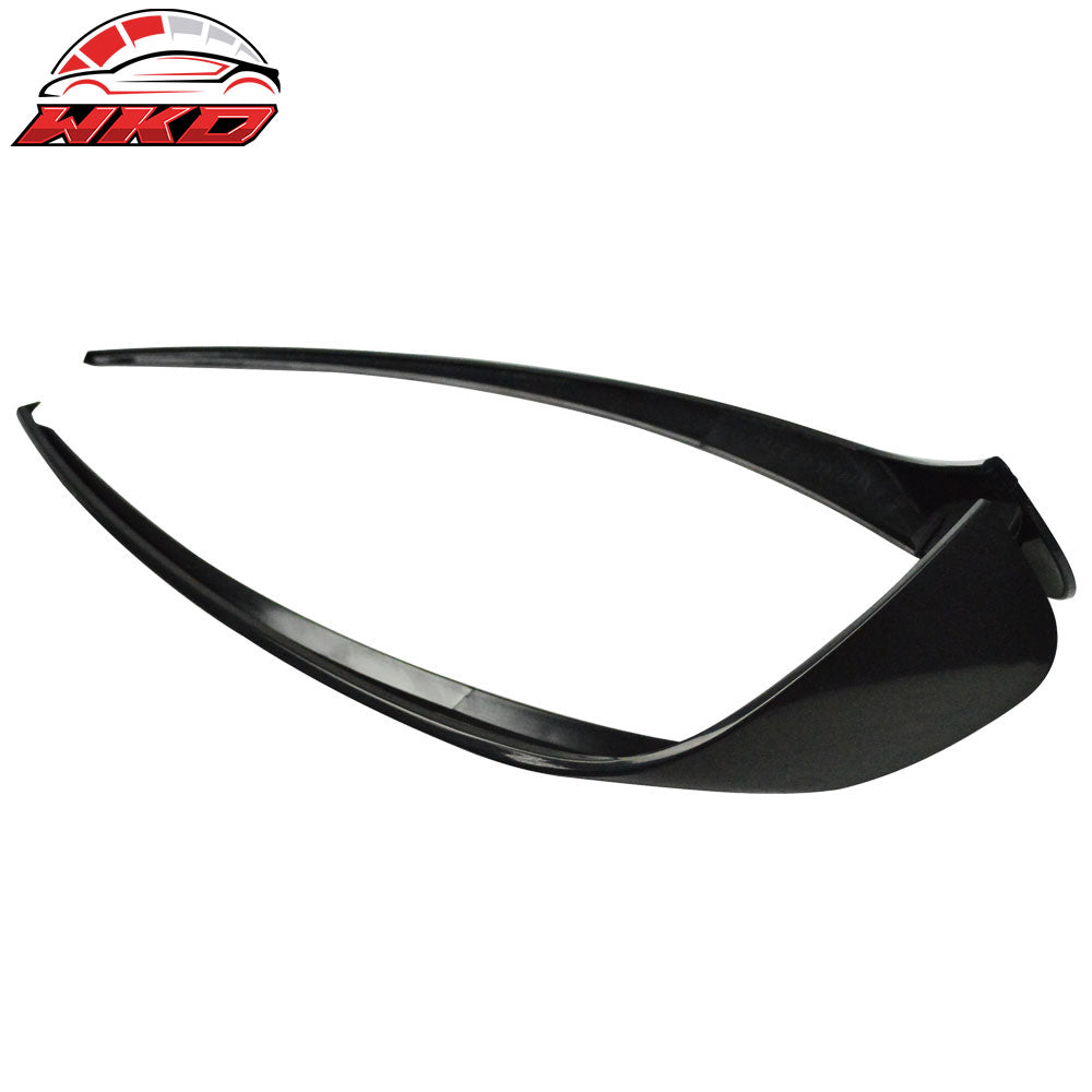 Fits 14-18 Benz C117 CLA-Class OE Style Front Bumper Canard Flap Unpainted Black
