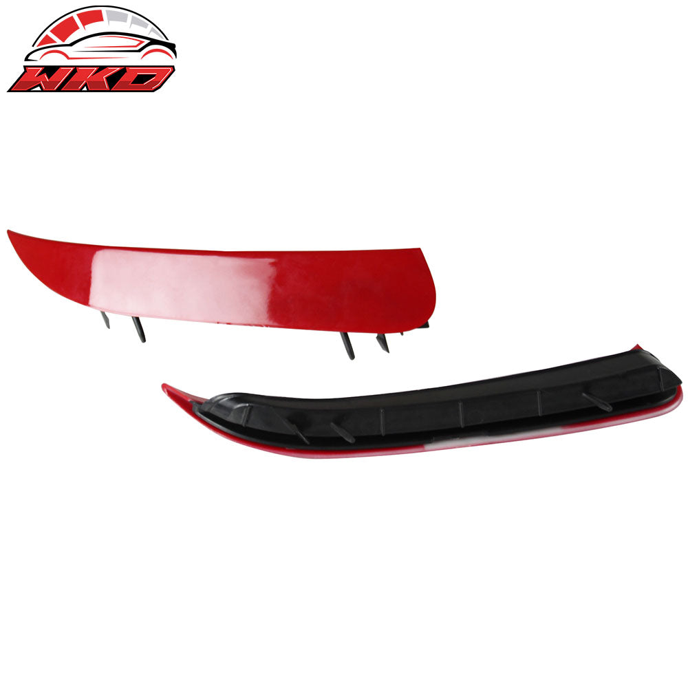 Fits 14-19 Benz W117 C117 CLA-Class Rear Bumper Side Vent Canards Painted #Red