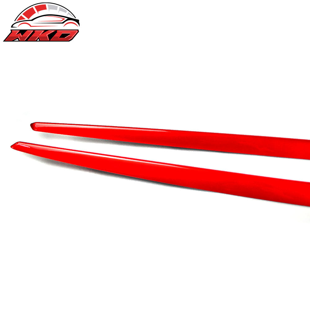 Fits 14-18 Benz CLA-Class W117 C117 Sedan Side Skirts Extension PP Painted Red
