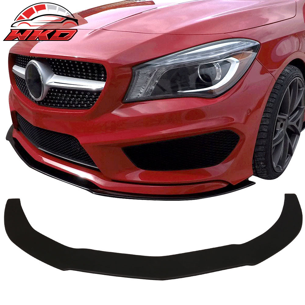 Fits 14-18 Benz C117 CLA Front Bumper Lip Textured Matte Black