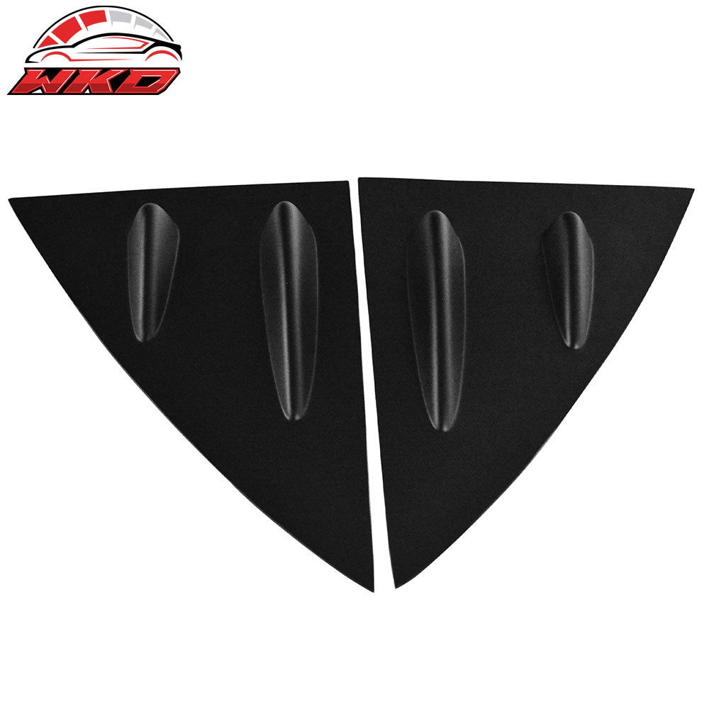 Fits 14-19 Benz W117 C117 CLS-Class 4-Door Matte Black Side Window Louvers Cover