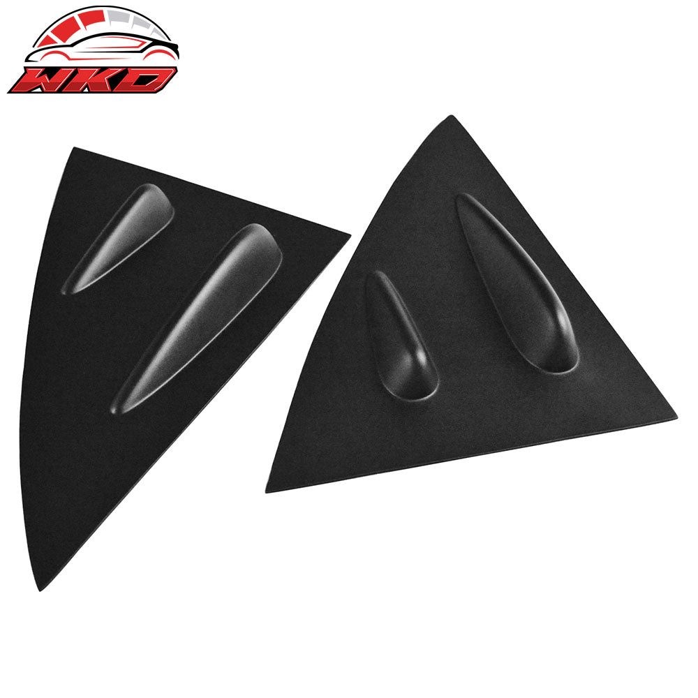 Fits 14-19 Benz W117 C117 CLS-Class 4-Door Matte Black Side Window Louvers Cover