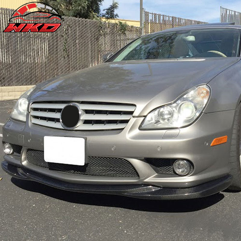 Fits 06-10 Benz W219 CLS55 AMG Only GH Style Front Bumper Lip Carbon Fiber CF