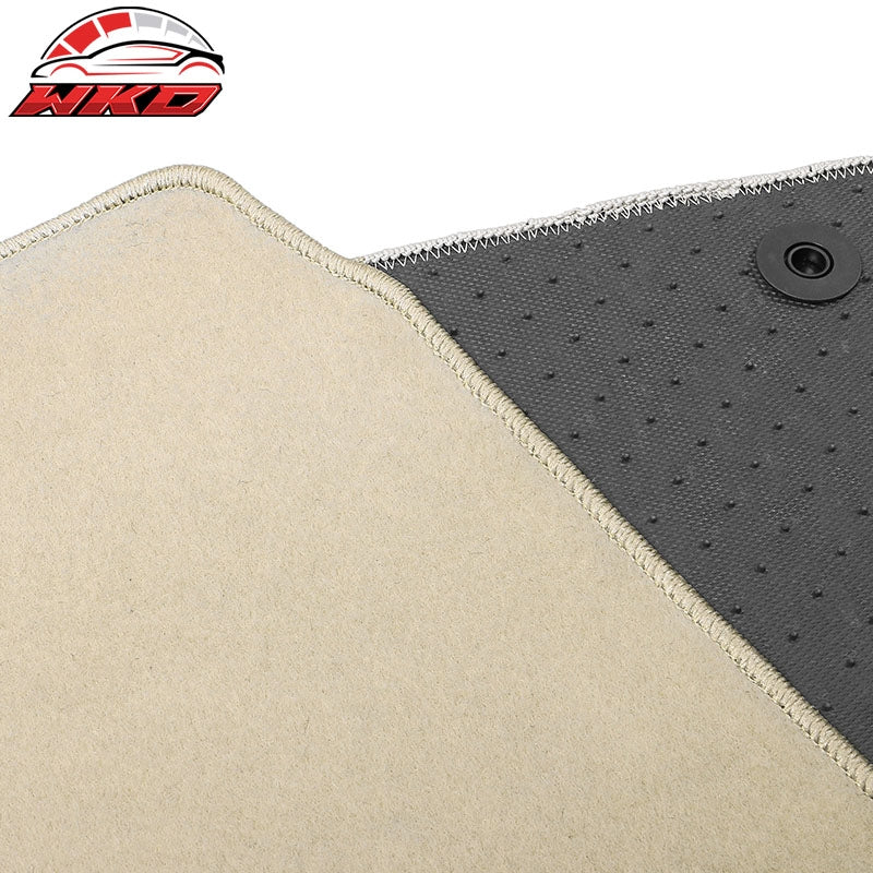 Fits 18-23 Benz W238 E-Class 2Dr Front Rear Floor Mats Carpets Liner Nylon Beige