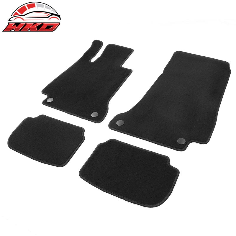 Fits 18-23 Benz W238 E-Class 2Dr Front Rear Floor Mats Carpets Liner Nylon Black