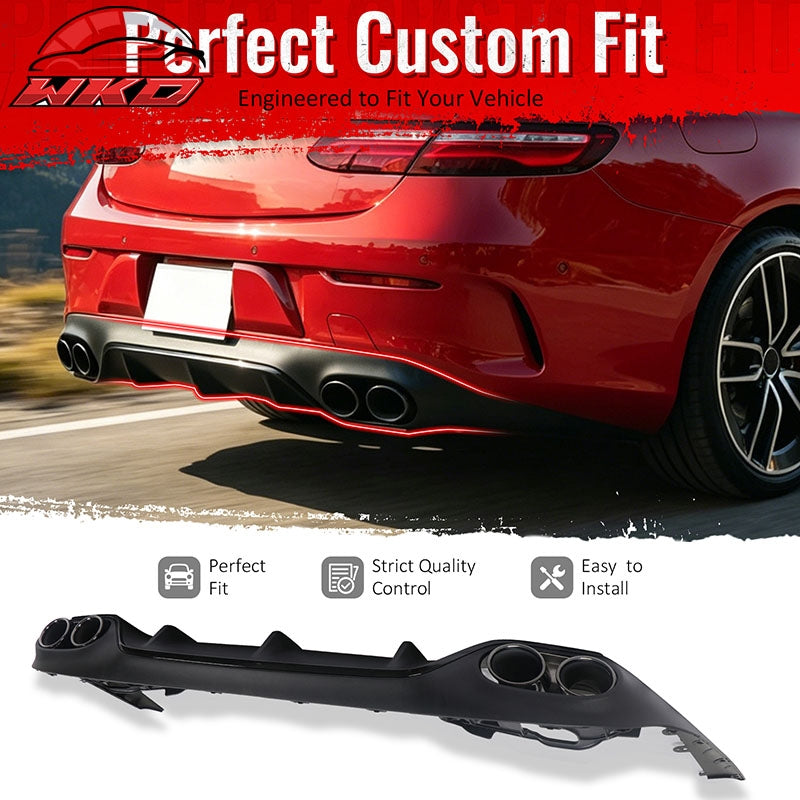 Wholesale 17-23 Benz E-Class E400 E450 E550 C238 E53 Style Rear Diffuser Exhaust Tips - Wikond Auto