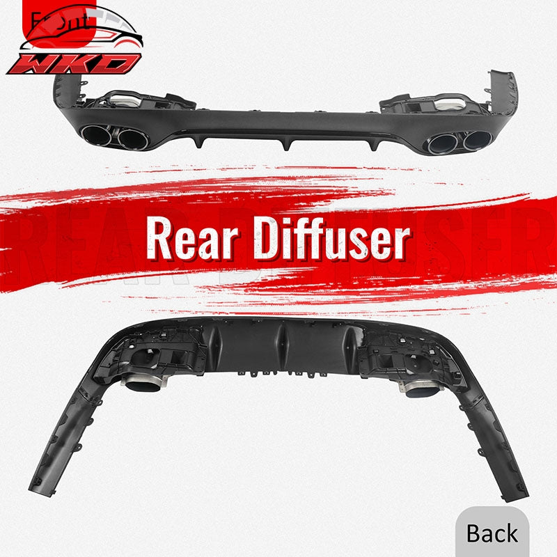 Wholesale 17-23 Benz E-Class E400 E450 E550 C238 E53 Style Rear Diffuser Exhaust Tips - Wikond Auto