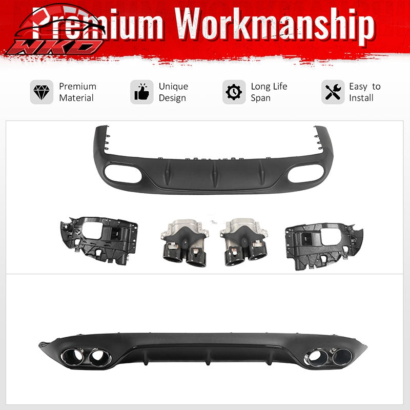Wholesale 17-23 Benz E-Class E400 E450 E550 C238 E53 Style Rear Diffuser Exhaust Tips - Wikond Auto