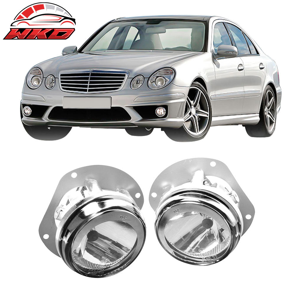 Fits 07-09 Benz E Class W211 E63 AMG Chrome Housing Fog Lights Lamps