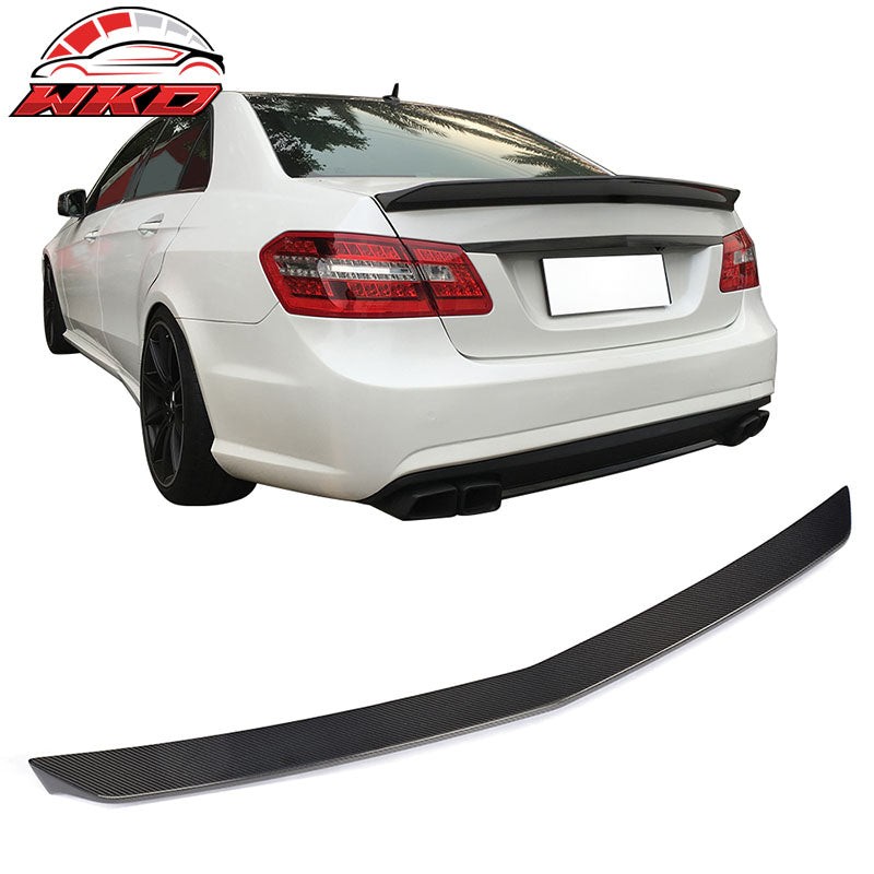 Fits 10-16 Benz E-Class W212 Sedan V Style Rear Trunk Spoiler Matte Carbon Fiber