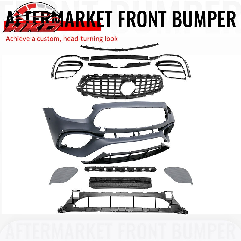 For 2021¨C2023 Benz E-Class W213 E63 Front Bumper Cover Kit W/ Gloss Black Grille