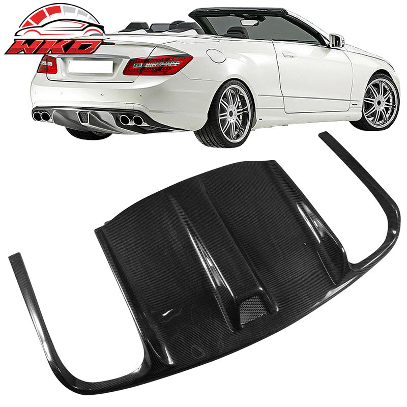 Fits 10-13 Benz E W207 Coupe AMG Rear Bumper Lip Diffuser Matte Carbon Fiber