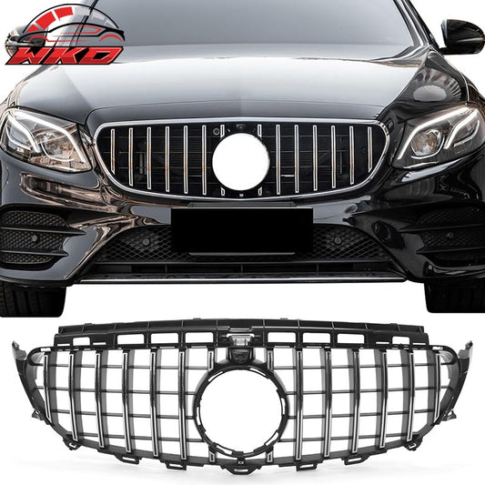 Wholesale 17-20 Benz E350 E400 E450 E43 GT Style Upper Grille Unpainted + Chrome ABS - Wikond Auto