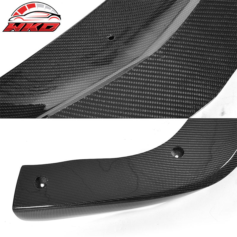 Fits 06-09 Benz W211 E63 AMG XY Style Front Bumper Lip - Matte Carbon Fiber