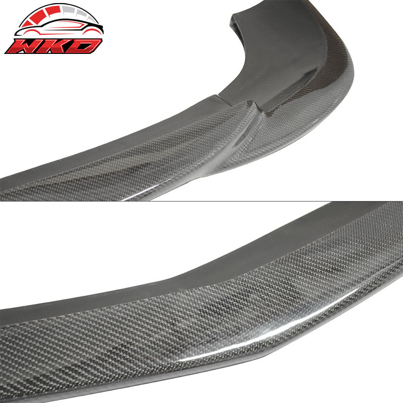 Fits 12-14 C-class W204 LCI GH Matte Black Carbon Fiber Front Bumper Lip Spoiler