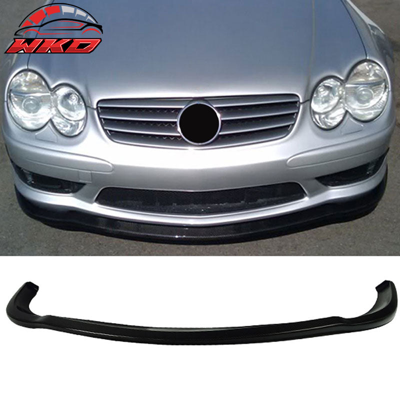 Fits 03-06 Benz SL Class R230 Front Bumper Lip - Carbon Fiber CF