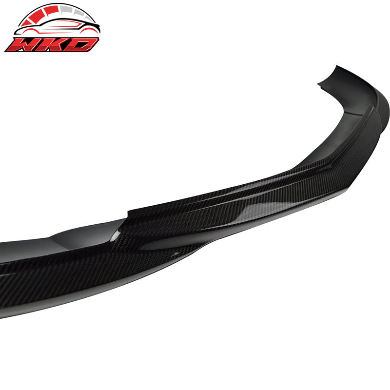 Fits 12-14 C Class W204 LCI Godhand Style Front Bumper Lip Matte Carbon Fiber