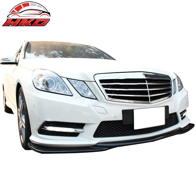 Fits 10-13 Benz E Class W212 4Dr Matte Black AMG Godhand Front Bumper Lip