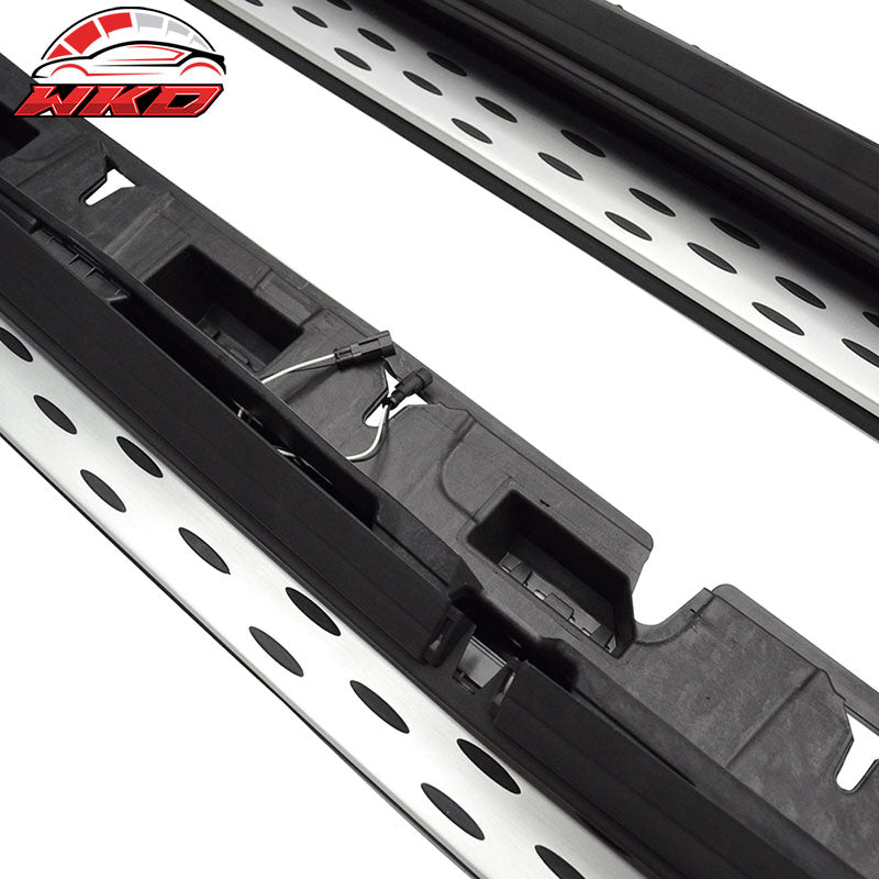 Fits 13-19 Benz GL-Class X166 OE Factory Running Board Side Step Bars With LED