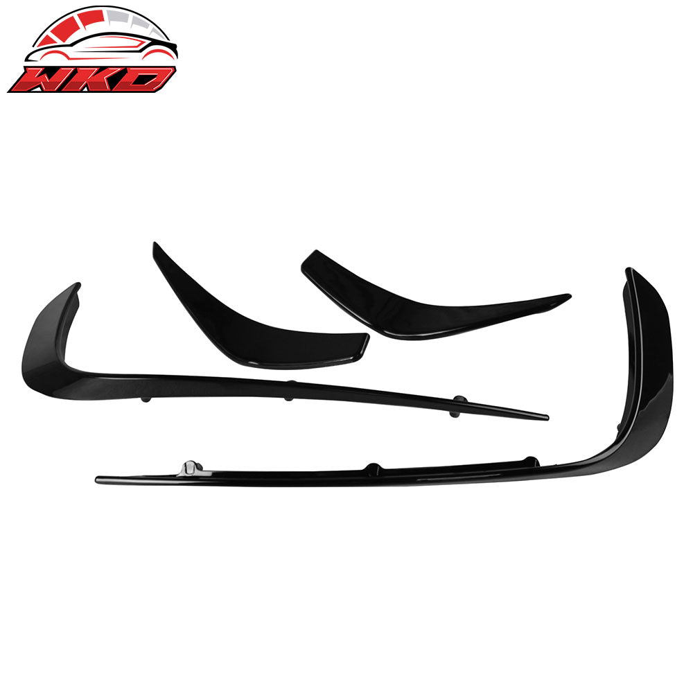 Fits 14-16 Benz W156 GLA-Class Front Bumper Canard Flaps Painted #040 Black 4PCS