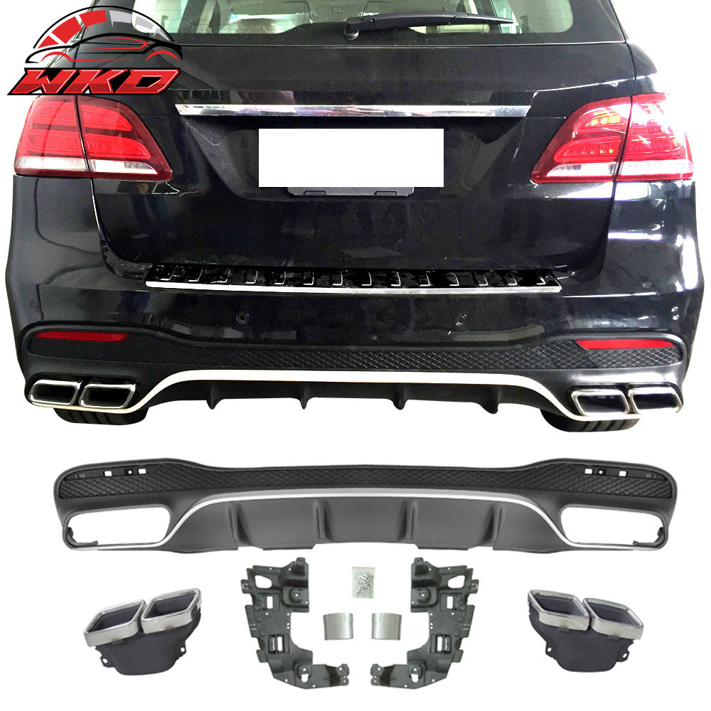 Fits 16-18 Benz GLE-Class Rear Diffuser Kit Unpainted PP