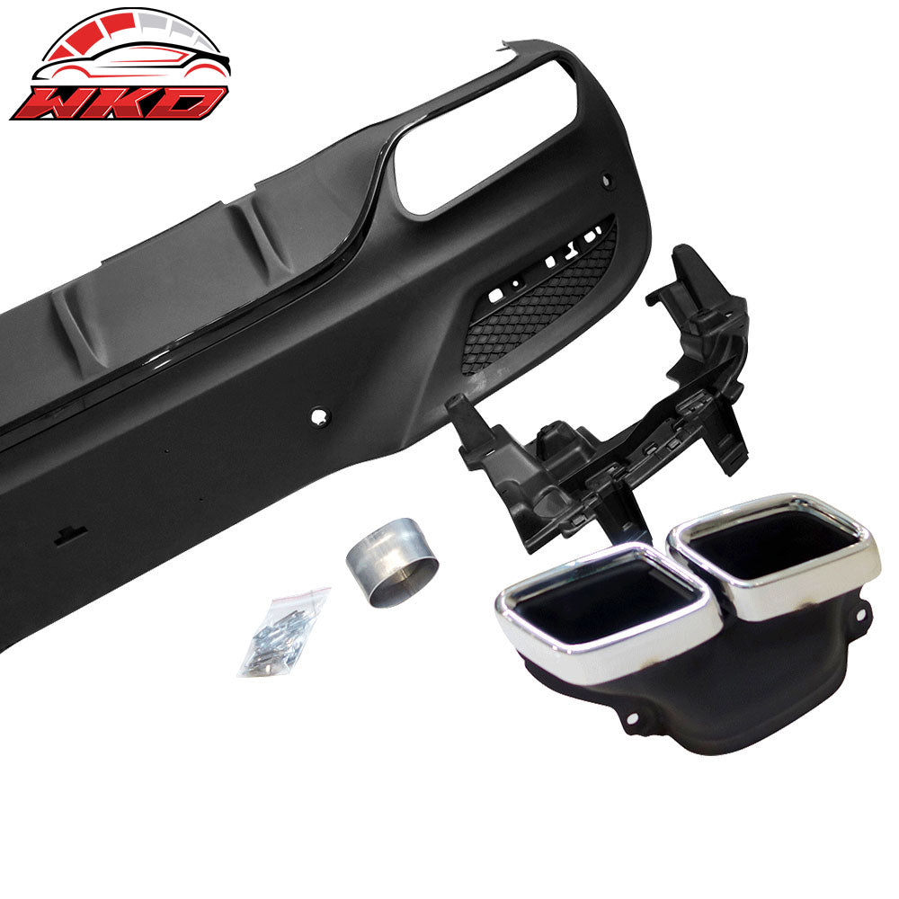 Fits 16-19 Benz GLE43 GLE63 AMG Rear Bumper Lip Spoiler Unpainted Black PP