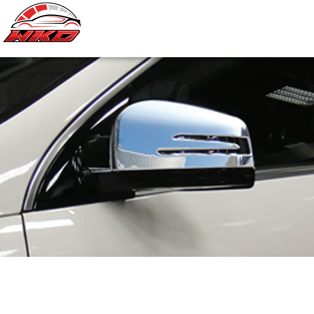 Fits 11-12 Benz R-Class V251 Mirror Cover Overlay W/ Signal Light Cut-Out Chrome