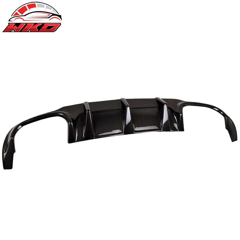 Fits 12-14 C Class W204 LCI Sport Rear Bumper Diffuser Lip -Carbon Fiber CF