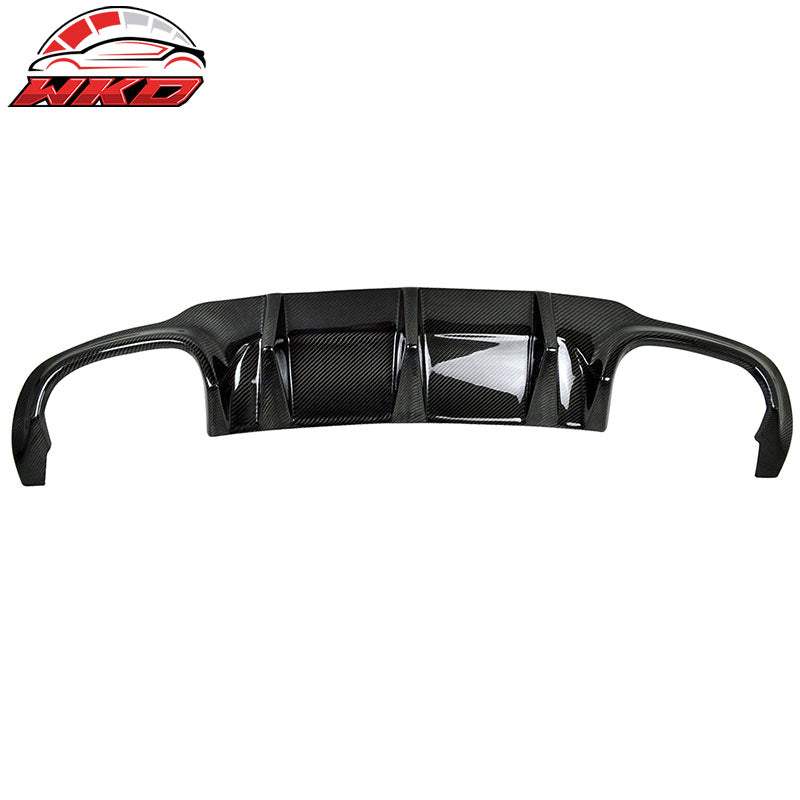 Fits 12-14 C Class W204 LCI Sport Rear Bumper Diffuser Lip -Carbon Fiber CF