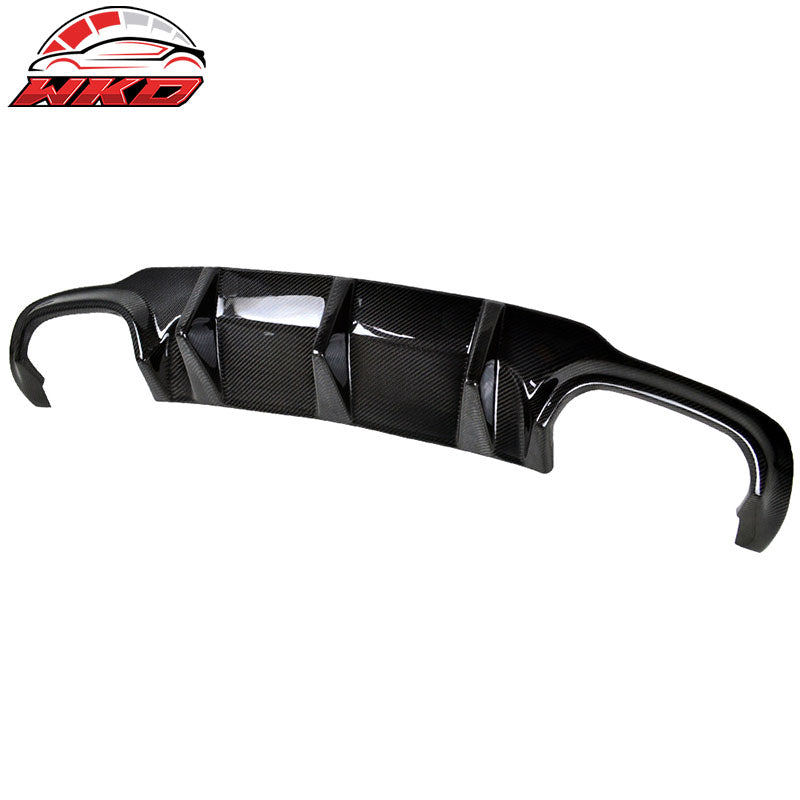 Fits 12-14 C Class W204 LCI Sport Rear Bumper Diffuser Lip -Carbon Fiber CF