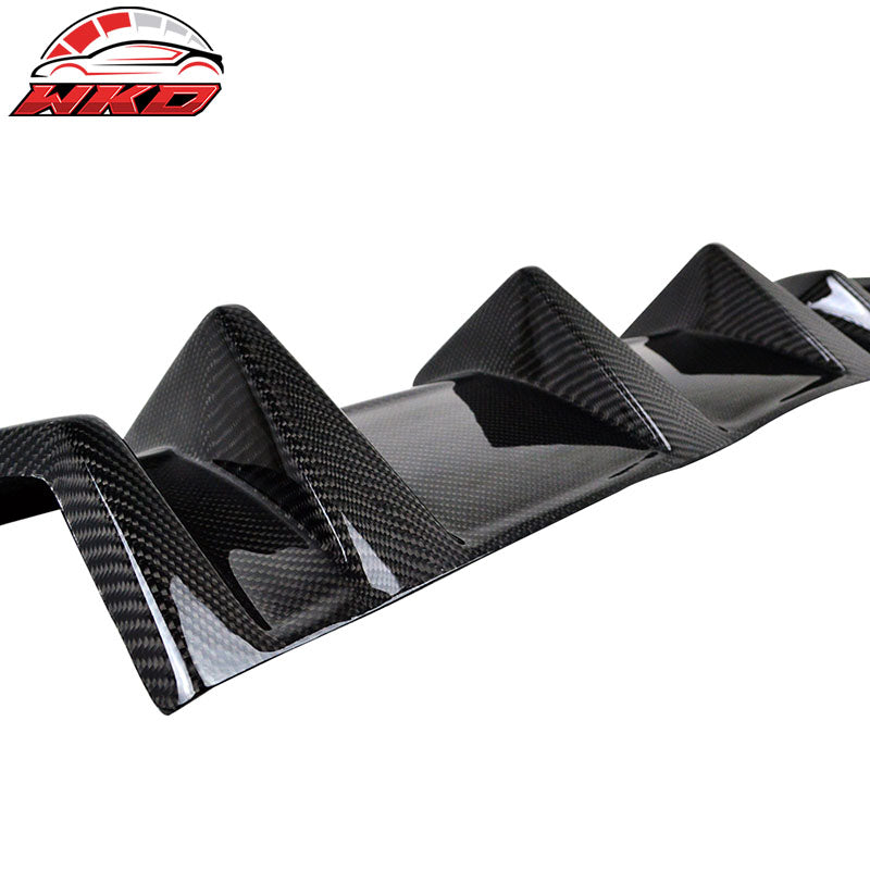 Fits 12-14 C Class W204 LCI Sport Rear Bumper Diffuser Lip -Carbon Fiber CF