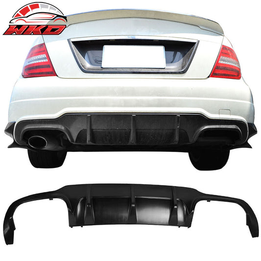 Wholesale 12-15 Benz C Class C204 W204 LCI Rear Bumper Lip Diffuser Kit ABS Unpainted