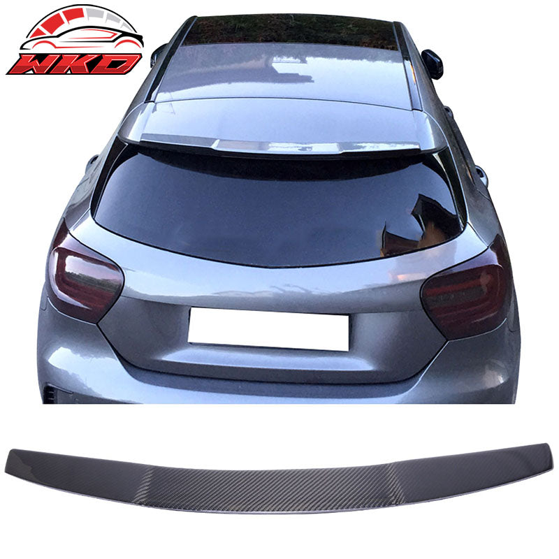 Fits 13-18 Benz W176 A Class IKON Style Rear Roof Spoiler Matte Carbon Fiber CF