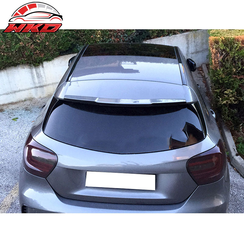 Fits 13-18 Benz W176 A Class IKON Style Carbon Fiber CF Rear Roof Window Spoiler