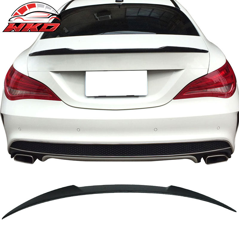 Fits 14-18 Benz C117 CLA Class Sedan V Style Rear Trunk Lid Spoiler Wing Lip ABS