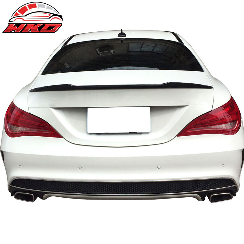 Fits 14-18 Benz C117 CLA Class Sedan V Style Rear Trunk Lid Spoiler Wing Lip ABS