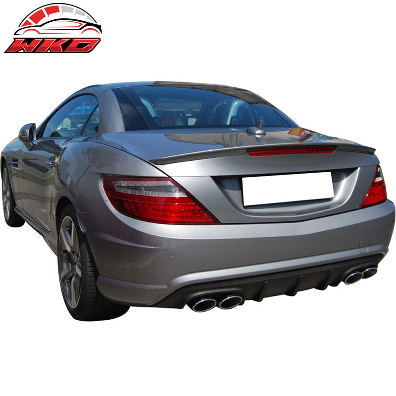 Fits 11-16 Benz R172 SLK-Class AMG Style Unpainted Rear Trunk Spoiler Wing ABS