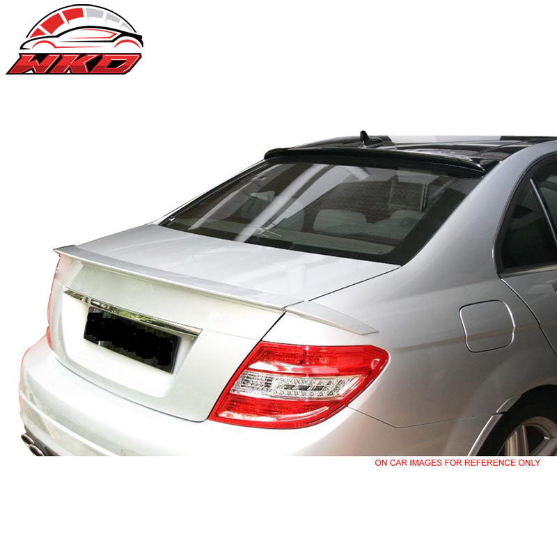 Fits 08-14 Benz C-Class W204 Sedan B Style Rear Trunk Spoiler Wing Unpainted ABS
