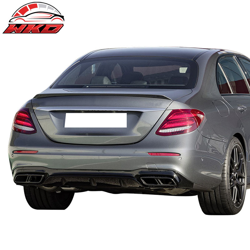 Fits 17-23 Benz E Class W213 Sedan AMG Style Rear Trunk Spoiler Wing Unpainted
