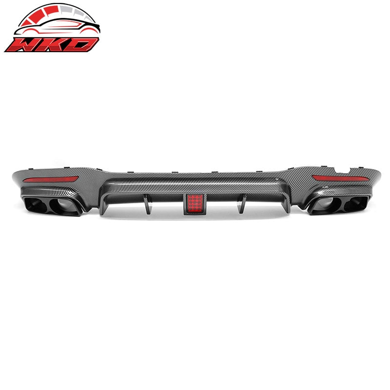 Wholesale 18-20 Benz S-Class W222 Carbon Fiber Print BS Style Rear Diffuser & Exhaust - Wikond Auto