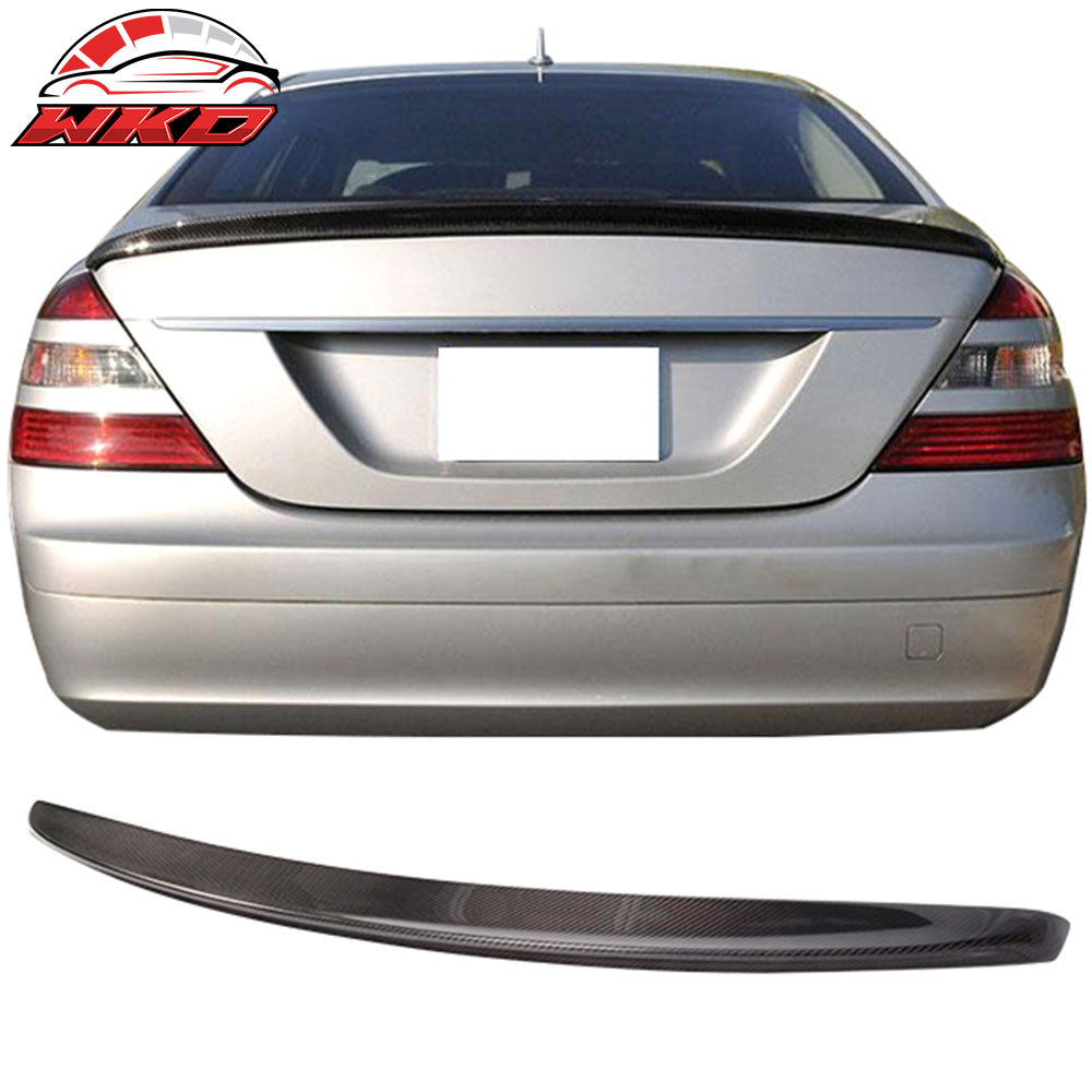 Fits 07-13 Benz W221 S-Class AMG Style Carbon Fiber CF Rear Trunk Spoiler Wing