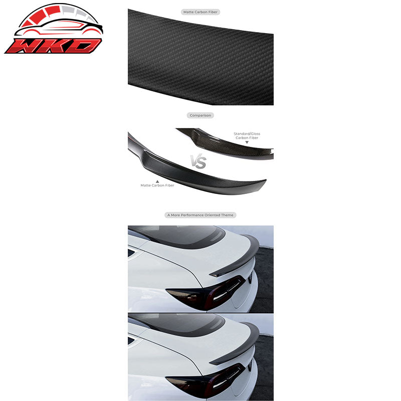 Fits 13-18 Benz C117 CLA CLA-Class Sedan ADH Trunk Spoiler Matte Carbon Fiber
